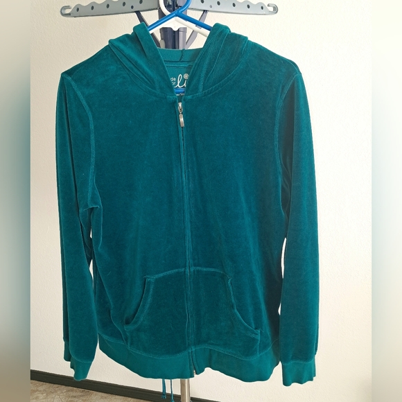 ☃️NWOT Made for Life Large Velour Tracksuit Green Soft Feel - Picture 4 of 14